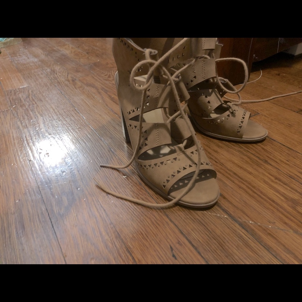 Beige 3-inch Heel Sandal